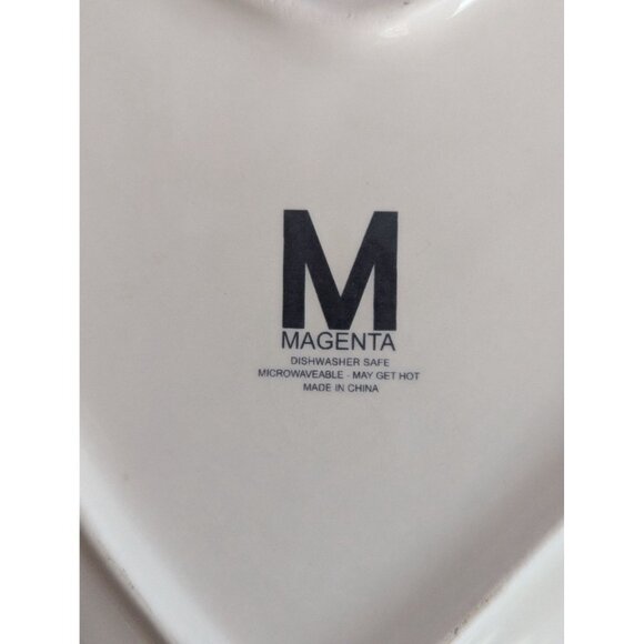 Heart-Shaped Ceramic Love Plate By Magenta Dishwasher & Microwave Safe White W - Picture 4 of 4